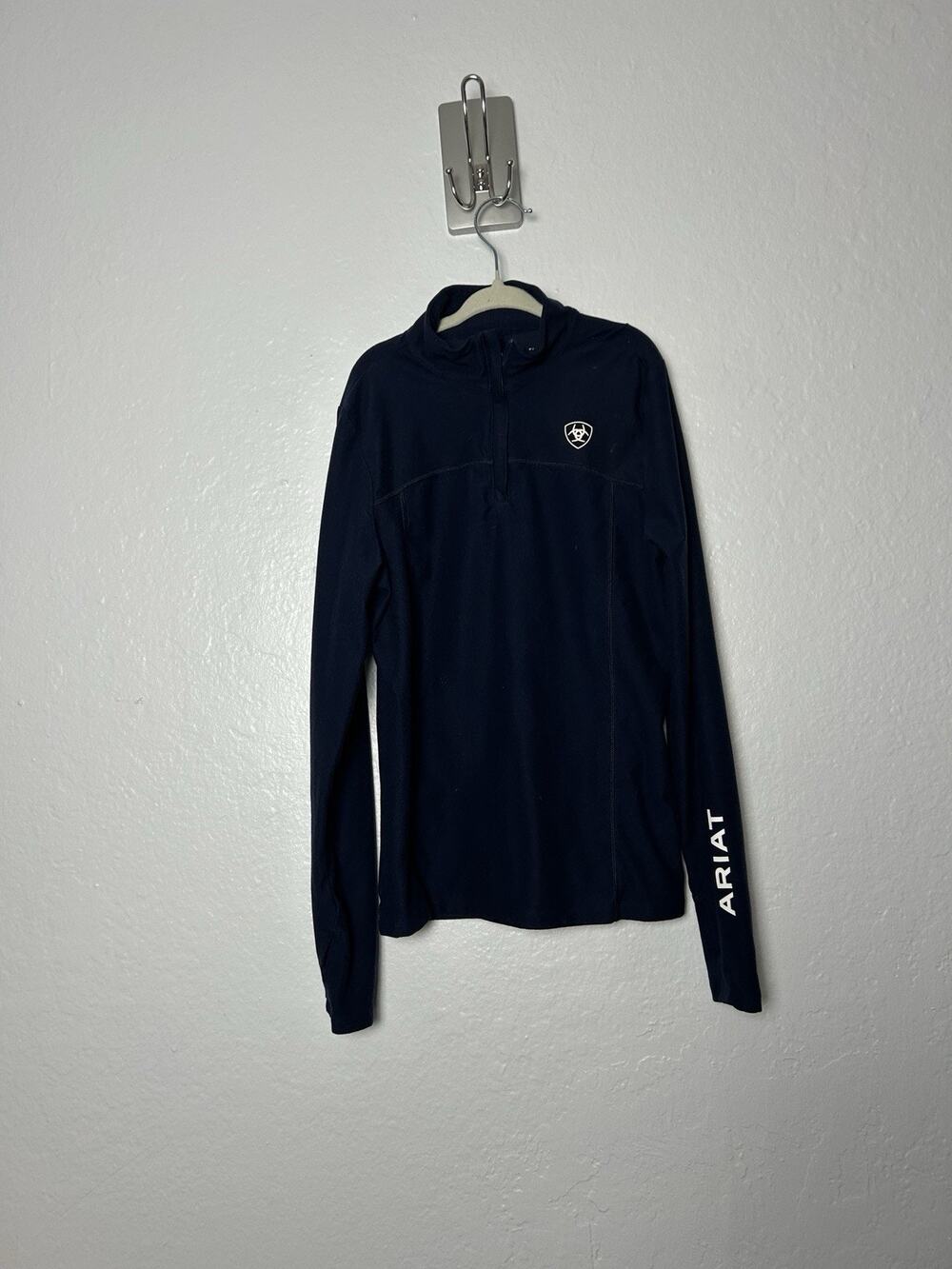 Ariat AriatTek Lowell 2.0 blue 1/4 zip base layer equestrian girls size Med